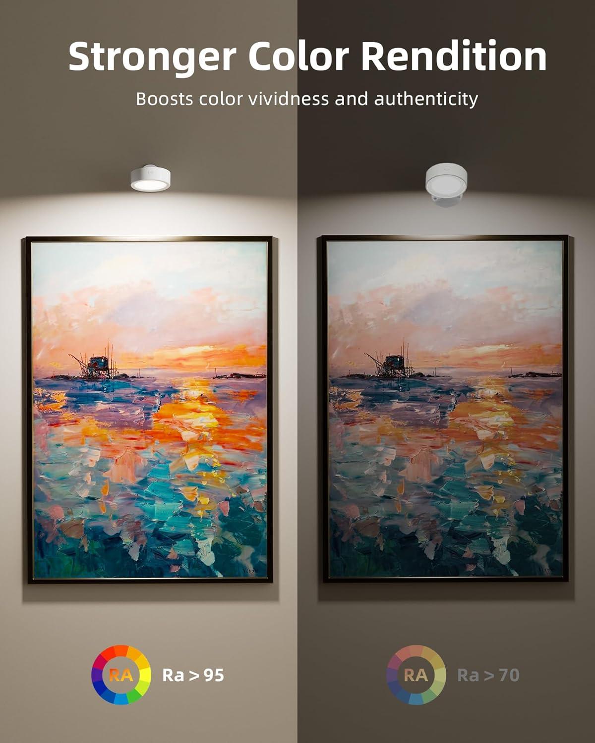 imageEZVALO LED Wall Mounted Lights 5500mAh Rechargeable Wall Sconces Lamp 3 Color Temps ampamp Remote and Touch Control 360Rotation Dimmable Cordless Wall Light for Bedroom Reading Study Bedside 2 PackWhite