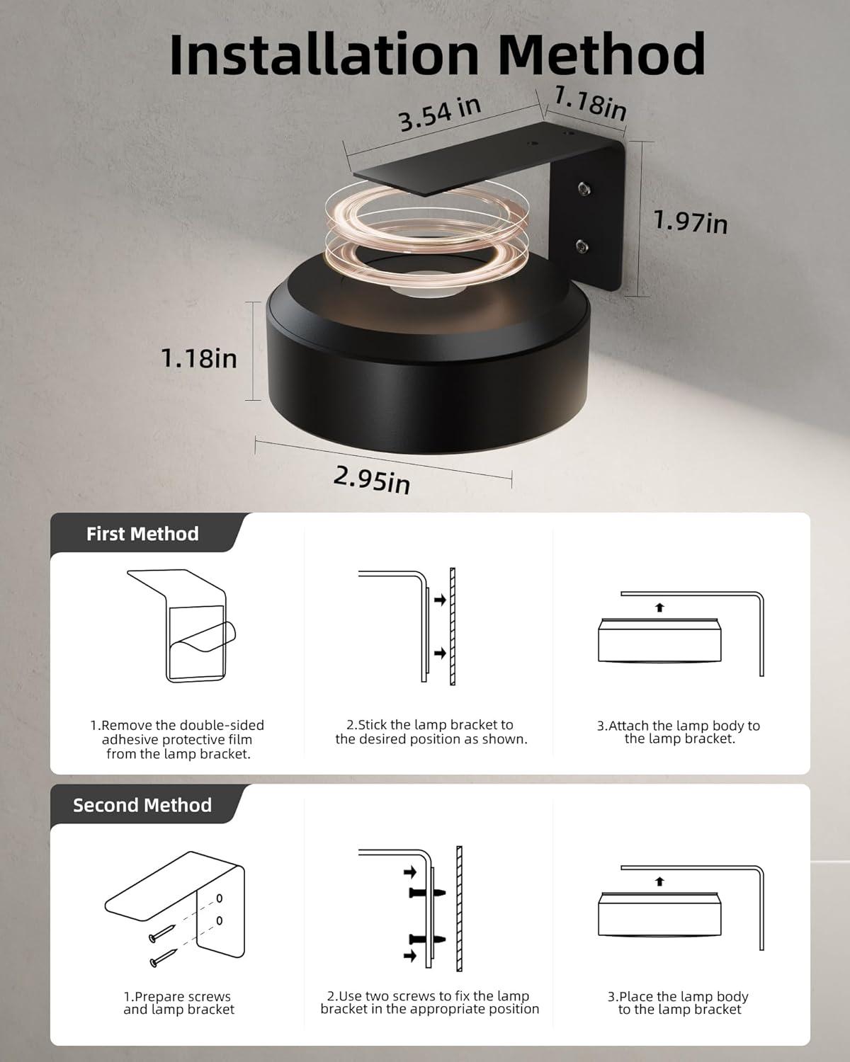 imageEZVALO Picture Lights for Wall 2000mAh Rechargeable Battery Magnetic Poster Lights with 3 Color Temps ampamp 12 RGB Remote Dimmable Timer Painting Light Wall Decor Light for Art Display Frame 6 PackBlack