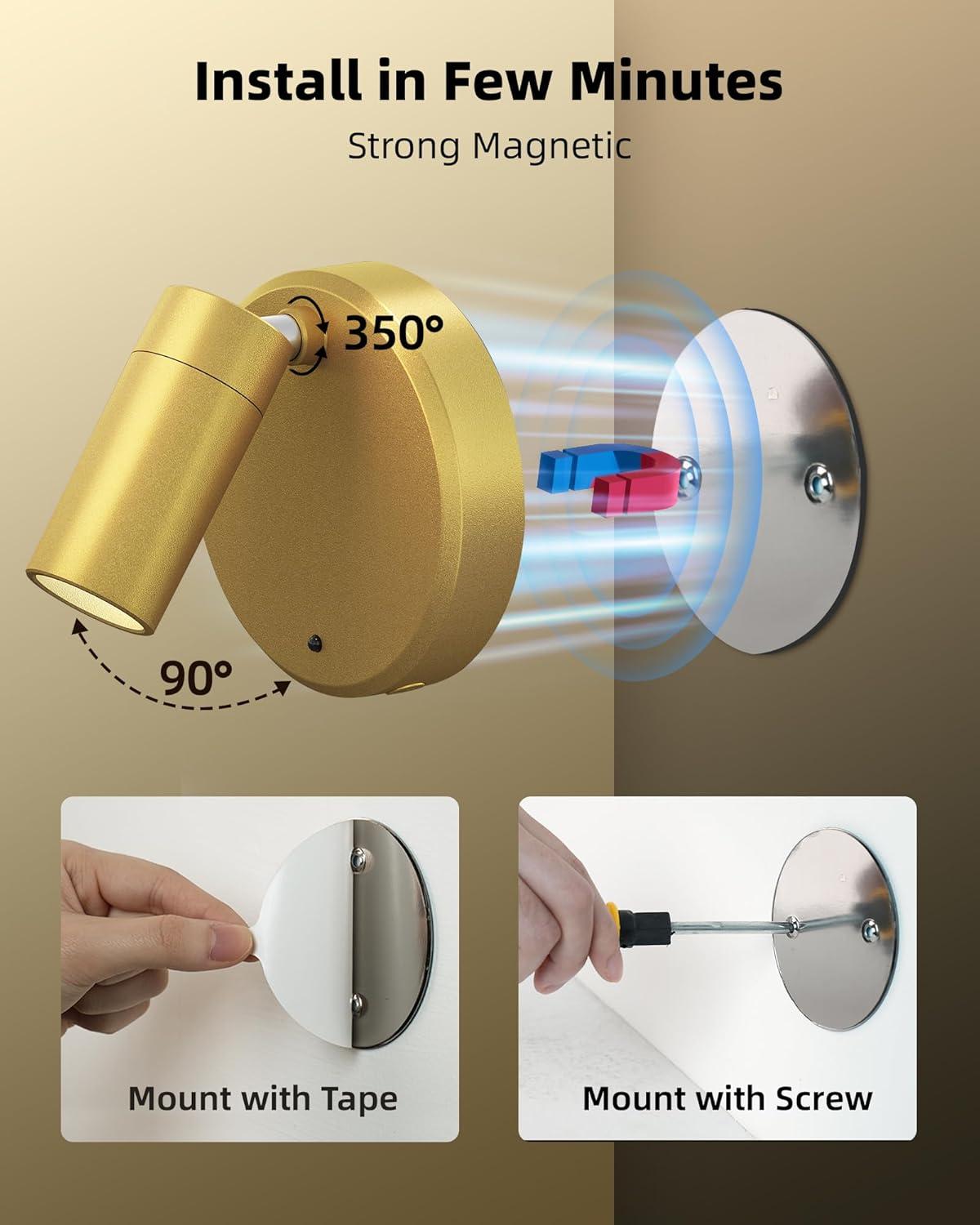 imageEZVALO Spotlights Indoor with Remote 5500mAh Rechargeable Picture Lights Wireless LED Uplighting with TimerDimmable 3CCT Display Lights for Plant Painting Artwork Accent Lighting 2PackBlackGold