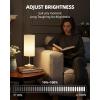 imageBedside Table Lamp Cordless Dimmable Touch Timer 2700K Bedroom Portable LED Wireless Rechargeable Battery Operated Desk Lamp Fabric Shade WoodGrain Finish Living Room Dining RoomWood
