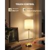 imageCordless Table Lamp 8000mAh Dimmable 2700K Touch Control Portable LED Wireless Rechargeable Battery Operated Desk Lamp Kitchen Lamp Fabric Shade for Dining Room Bedroom Living Room13inches