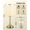imageCordless Table Lamp 8000mAh Dimmable 2700K Touch Control Portable LED Wireless Rechargeable Battery Operated Desk Lamp Kitchen Lamp Fabric Shade for Dining Room Bedroom Living Room13inches