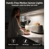 imageEZVALO 10inch Under Cabinet Lighting 2500mAh Rechargeable Motion Sensor Lights Indoor with 3 Color Temps 2 Pack Magnetic Closet Light 80 LED Dimmable Under Counter Lights for Kitchen Shelf StairSilver
