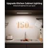 imageEZVALO 10inch Under Cabinet Lighting 2500mAh Rechargeable Motion Sensor Lights Indoor with 3 Color Temps 2 Pack Magnetic Closet Light 80 LED Dimmable Under Counter Lights for Kitchen Shelf StairSilver