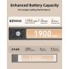 imageEZVALO 10inch Under Cabinet Lighting 2500mAh Rechargeable Motion Sensor Lights Indoor with 3 Color Temps 2 Pack Magnetic Closet Light 80 LED Dimmable Under Counter Lights for Kitchen Shelf StairBlack