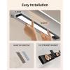 imageEZVALO 10inch Under Cabinet Lighting 2500mAh Rechargeable Motion Sensor Lights Indoor with 3 Color Temps 2 Pack Magnetic Closet Light 80 LED Dimmable Under Counter Lights for Kitchen Shelf StairBlack