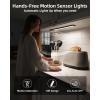 imageEZVALO 10inch Under Cabinet Lighting 2500mAh Rechargeable Motion Sensor Lights Indoor with 3 Color Temps 2 Pack Magnetic Closet Light 80 LED Dimmable Under Counter Lights for Kitchen Shelf StairBlack