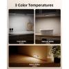 imageEZVALO 10inch Under Cabinet Lighting 2500mAh Rechargeable Motion Sensor Lights Indoor with 3 Color Temps 2 Pack Magnetic Closet Light 80 LED Dimmable Under Counter Lights for Kitchen Shelf StairBlack