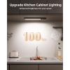 imageEZVALO 10inch Under Cabinet Lighting 2500mAh Rechargeable Motion Sensor Lights Indoor with 3 Color Temps 2 Pack Magnetic Closet Light 80 LED Dimmable Under Counter Lights for Kitchen Shelf StairBlack