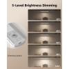imageEZVALO 10inch Under Cabinet Lighting 2500mAh Rechargeable Motion Sensor Lights Indoor with 3 Color Temps 2 Pack Magnetic Closet Light 80 LED Dimmable Under Counter Lights for Kitchen Shelf StairSilver
