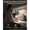 imageEZVALO 10inch Under Cabinet Lighting 2500mAh Rechargeable Motion Sensor Lights Indoor with 3 Color Temps 2 Pack Magnetic Closet Light 80 LED Dimmable Under Counter Lights for Kitchen Shelf StairSilver