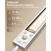 imageEZVALO 10inch Under Cabinet Lighting 2500mAh Rechargeable Motion Sensor Lights Indoor with 3 Color Temps 2 Pack Magnetic Closet Light 80 LED Dimmable Under Counter Lights for Kitchen Shelf StairSilver
