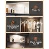 imageEZVALO 3 Pack 7 Motion Sensor Light Indoor Wireless Under Cabinet Lighting 30 LED Rechargeable Closet Lights Dimmable 3 Color Temperatures Counter Lights for Wardrobe Pantry Bedroom KitchenWhite