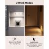 imageEZVALO 3 Pack 7 Motion Sensor Light Indoor Wireless Under Cabinet Lighting 30 LED Rechargeable Closet Lights Dimmable 3 Color Temperatures Counter Lights for Wardrobe Pantry Bedroom KitchenWhite