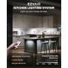 imageEZVALO 5 Pack Under Cabinet Lighting Rechargeable Motion Sensor Light LED Closet Lights Wireless 5700K Dimmable Timer Magnetic with Remote Control for Kitchen Closet StairCool White