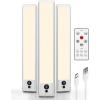 imageEZVALO 5 Pack Under Cabinet Lighting Rechargeable Motion Sensor Light LED Closet Lights Wireless 5700K Dimmable Timer Magnetic with Remote Control for Kitchen Closet StairWarm White