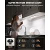 imageEZVALO 5 Pack Under Cabinet Lighting Rechargeable Motion Sensor Light LED Closet Lights Wireless 5700K Dimmable Timer Magnetic with Remote Control for Kitchen Closet StairCool White