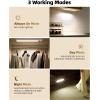 imageEZVALO 6 Pack Under Cabinet Lighting Wireless with Battery Indicator 2000mAh Rechargeable Motion Sensor Light Indoor 10inch 80 LED Under Counter Lights for Kitchen Closet 3 Color Temps Dimmable12 inch  3Pack