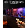 imageEZVALO 6Pack Under Cabinet Lighting Rechargeable Motion Sensor Puck Lights with Remote 3 Color Temps ampamp12 RGB Colors Magnetic Stick on Light Dimmable Under Counter Lights for Kitchen Shelf StairWhite