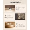 imageEZVALO 6Pack Under Cabinet Lighting Rechargeable Motion Sensor Puck Lights with Remote 3 Color Temps ampamp12 RGB Colors Magnetic Stick on Light Dimmable Under Counter Lights for Kitchen Shelf StairBlack