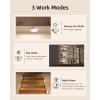 imageEZVALO 6Pack Under Cabinet Lighting Rechargeable Motion Sensor Puck Lights with Remote 3 Color Temps ampamp12 RGB Colors Magnetic Stick on Light Dimmable Under Counter Lights for Kitchen Shelf StairWhite