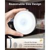 imageEZVALO 6Pack Under Cabinet Lighting Rechargeable Motion Sensor Puck Lights with Remote 3 Color Temps ampamp12 RGB Colors Magnetic Stick on Light Dimmable Under Counter Lights for Kitchen Shelf StairBlack