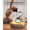imageEZVALO Gift for Her Music Table Lamp with Wireless Charger 4 in 1 Touch Bedside Lamp Portable Bluetooth Speaker Phone Holder Dimmable LED Night Lights Birthday Gifts for Women Men Dad MomWood Grain