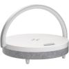 imageEZVALO Gift for Her Music Table Lamp with Wireless Charger 4 in 1 Touch Bedside Lamp Portable Bluetooth Speaker Phone Holder Dimmable LED Night Lights Birthday Gifts for Women Men Dad MomWhite