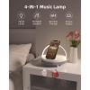 imageEZVALO Gift for Her Music Table Lamp with Wireless Charger 4 in 1 Touch Bedside Lamp Portable Bluetooth Speaker Phone Holder Dimmable LED Night Lights Birthday Gifts for Women Men Dad MomPure White