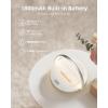 imageEZVALO Gift for Her Music Table Lamp with Wireless Charger 4 in 1 Touch Bedside Lamp Portable Bluetooth Speaker Phone Holder Dimmable LED Night Lights Birthday Gifts for Women Men Dad MomPure White