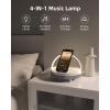 imageEZVALO Gift for Her Music Table Lamp with Wireless Charger 4 in 1 Touch Bedside Lamp Portable Bluetooth Speaker Phone Holder Dimmable LED Night Lights Birthday Gifts for Women Men Dad MomWhite