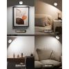 imageEZVALO LED Wall Mounted Lights 5500mAh Rechargeable Wall Sconces Lamp 3 Color Temps ampamp Remote and Touch Control 360Rotation Dimmable Cordless Wall Light for Bedroom Reading Study Bedside 2 PackWhite
