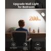 imageEZVALO LED Wall Mounted Lights 5500mAh Rechargeable Wall Sconces Lamp 3 Color Temps ampamp Remote and Touch Control 360Rotation Dimmable Cordless Wall Light for Bedroom Reading Study Bedside 2 PackWhite