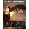 imageEZVALO LED Wall Mounted Lights 5500mAh Rechargeable Wall Sconces Lamp 3 Color Temps ampamp Remote and Touch Control 360Rotation Dimmable Cordless Wall Light for Bedroom Reading Study Bedside 2 PackBlack Walnut