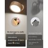 imageEZVALO LED Wall Mounted Lights 5500mAh Rechargeable Wall Sconces Lamp 3 Color Temps ampamp Remote and Touch Control 360Rotation Dimmable Cordless Wall Light for Bedroom Reading Study Bedside 2 PackWood
