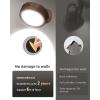 imageEZVALO LED Wall Mounted Lights 5500mAh Rechargeable Wall Sconces Lamp 3 Color Temps ampamp Remote and Touch Control 360Rotation Dimmable Cordless Wall Light for Bedroom Reading Study Bedside 2 PackBlack Walnut