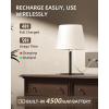 imageEZVALO Outdoor Cordless Table Lamp IP65 Waterproof 4500mAh Rechargeble Shower Lamp Dimmable Touch Lamp LED Night Light Lamp for Bathroom Patio Camping Restaurant Home1 PcsBlack