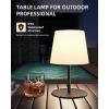 imageEZVALO Outdoor Cordless Table Lamp IP65 Waterproof 4500mAh Rechargeble Shower Lamp Dimmable Touch Lamp LED Night Light Lamp for Bathroom Patio Camping Restaurant Home1 PcsBlack