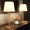 imageEZVALO Outdoor Cordless Table Lamp IP65 Waterproof 4500mAh Rechargeble Shower Lamp Dimmable Touch Lamp LED Night Light Lamp for Bathroom Patio Camping Restaurant Home1 PcsWood Grain