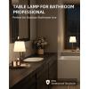 imageEZVALO Outdoor Cordless Table Lamp IP65 Waterproof 4500mAh Rechargeble Shower Lamp Dimmable Touch Lamp LED Night Light Lamp for Bathroom Patio Camping Restaurant Home1 PcsWood Grain
