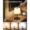 imageEZVALO Outdoor Cordless Table Lamp IP65 Waterproof 4500mAh Rechargeble Shower Lamp Dimmable Touch Lamp LED Night Light Lamp for Bathroom Patio Camping Restaurant Home1 PcsBlack