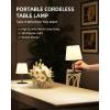 imageEZVALO Outdoor Cordless Table Lamp IP65 Waterproof 4500mAh Rechargeble Shower Lamp Dimmable Touch Lamp LED Night Light Lamp for Bathroom Patio Camping Restaurant Home1 PcsBlack