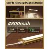 imageEZVALO Picture Light for Wall 4800mAh Rechargeable Wireless Remote 16in Dimmable Magnetic LED Art Display Light with 3 Color Temperatures for Gallery Living Room Bedroom Hallway GoldBright Gold