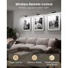 imageEZVALO Picture Light for Wall 4800mAh Rechargeable Wireless Remote 16in Dimmable Magnetic LED Art Display Light with 3 Color Temperatures for Gallery Living Room Bedroom Hallway GoldBlack