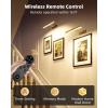imageEZVALO Picture Light for Wall 4800mAh Rechargeable Wireless Remote 16in Dimmable Magnetic LED Art Display Light with 3 Color Temperatures for Gallery Living Room Bedroom Hallway GoldBright Gold
