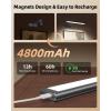 imageEZVALO Picture Light for Wall 4800mAh Rechargeable Wireless Remote 16in Dimmable Magnetic LED Art Display Light with 3 Color Temperatures for Gallery Living Room Bedroom Hallway GoldBlack