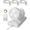 imageEZVALO Picture Lights for Wall 2000mAh Rechargeable Battery Magnetic Poster Lights with 3 Color Temps ampamp 12 RGB Remote Dimmable Timer Painting Light Wall Decor Light for Art Display Frame 6 PackWhite
