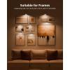 imageEZVALO Picture Lights for Wall 2000mAh Rechargeable Battery Magnetic Poster Lights with 3 Color Temps ampamp 12 RGB Remote Dimmable Timer Painting Light Wall Decor Light for Art Display Frame 6 PackBlack