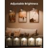 imageEZVALO Picture Lights for Wall 2000mAh Rechargeable Battery Magnetic Poster Lights with 3 Color Temps ampamp 12 RGB Remote Dimmable Timer Painting Light Wall Decor Light for Art Display Frame 6 PackWhite