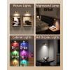 imageEZVALO Picture Lights for Wall 2000mAh Rechargeable Battery Magnetic Poster Lights with 3 Color Temps ampamp 12 RGB Remote Dimmable Timer Painting Light Wall Decor Light for Art Display Frame 6 PackGold